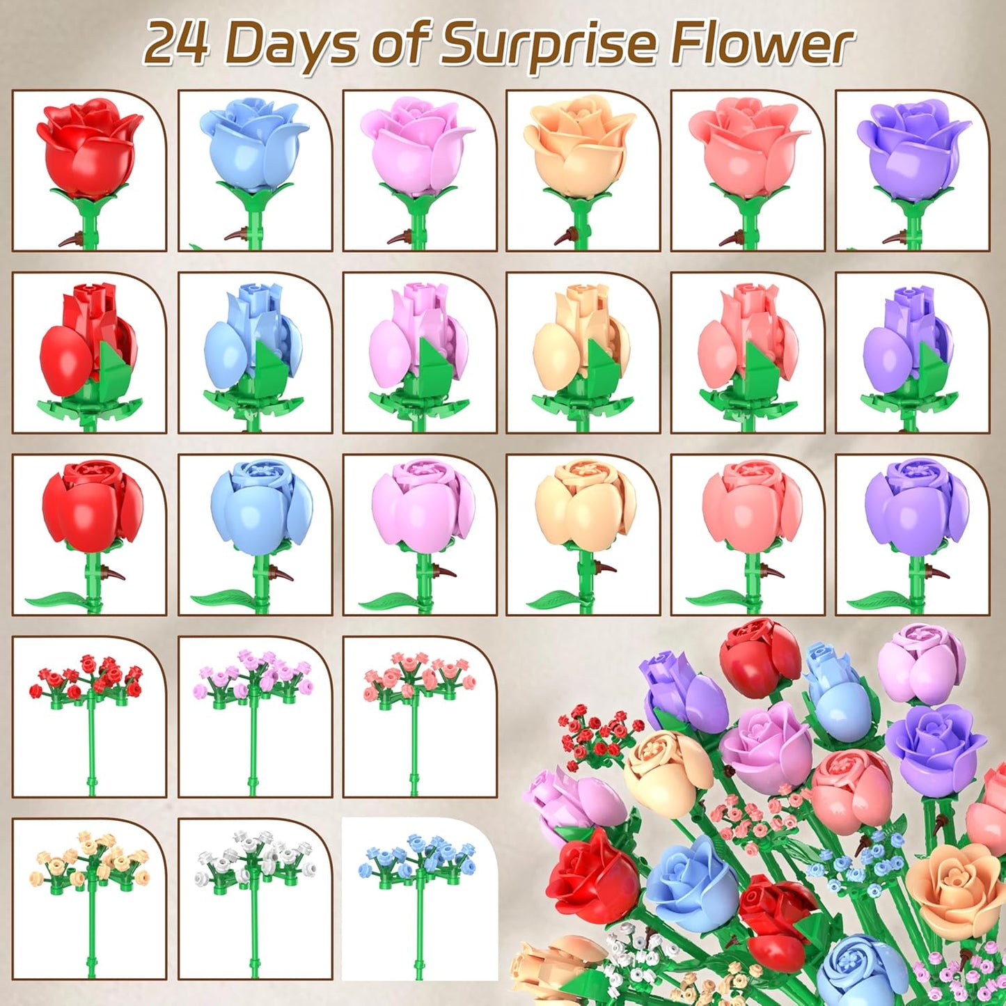 Blumenstrauß Adventskalender